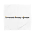 tsukiのlone and money = peace_black_item タオルハンカチ