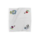 tatai タタイの楽園の住人(トリ)なタオルハンカチ・Mサイズ・グレー Towel Handkerchief