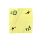 tatai タタイの楽園の住人(トリ)なタオルハンカチ・Mサイズ・イエロー Towel Handkerchief