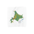 北海道ファンマガジン編集部の北海道179市町村地図 Towel Handkerchief