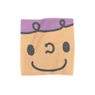 つぶっちーズの紫つぶっちの顔 Towel Handkerchief