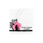 MegSan's free design🌷のWabi-Sabi (黒) Towel Handkerchief