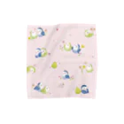 aoamo shopのあおあもとお花畑のタオルハンカチ(ピンク) Towel Handkerchief