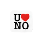 うの UNOのI LOVE UNO（黒文字） タオルハンカチ