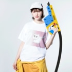 水草のCatその３ Washed T-Shirt :model wear (front)