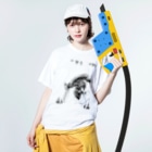 RMk→D (アールエムケード)のH.R gigerに捧ぐ　2022年 Washed T-Shirt :model wear (front)
