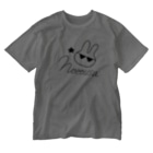 うさぎの店のかっこいいうさぎ(ロゴ大） Washed T-Shirt