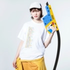 せきね まりののパステルキラキラ達🌈 Washed T-Shirt :model wear (front)