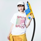 LONESOME TYPEのSPICE SPICY（Chili） Washed T-Shirt :model wear (front)