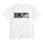 古春一生(Koharu Issey)の桜降る川空へ。 Washed T-Shirt