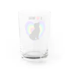 黒犬はよそ見しがちのI❤️WILL Water Glass :back