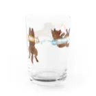 くろげちゃまじりのグラスで泳ぐ甲斐犬 Water Glass :back