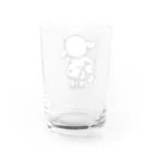 mei-channel SUZURI店のメイとトト　（モノクロ） Water Glass :back