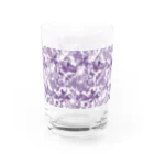 花と寅オンラインショップSUZURI支店の【flor púrpura】総柄グラス グラス反対面