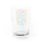 いか店のカラフルな梅雨 Water Glass :back