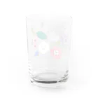 もくもくモクレンの日本スピッツデザインショップのスピッツとお花 Water Glass :back