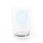 ひまわりの雪の華⑤アクアブルー Water Glass :back