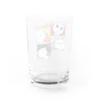 ばんちゃ🐱にゃんこ恩返しショップの喜怒哀楽のにゃんこ Water Glass :back