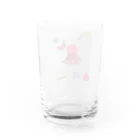 386のポップなタコ（クリア） Water Glass :back