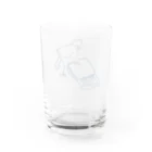 オズマジョの恐る恐る（白文鳥） Water Glass :back