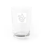 桐谷こむぎのおみせｽｽﾞﾘ支店の桐谷こむぎロゴ・白 Water Glass :back