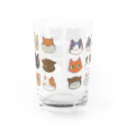 RIN-SHOPの猫々の顔をそろえて2 Water Glass :back