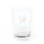 ガゥガゥちゃんの雲ハートとチワワ Water Glass :back