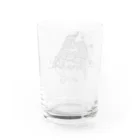 猫の浮世絵・草紙の金銀の鈴を見せるぺけ Water Glass :back