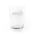 黒猫メディア / nya3（にゃにゃにゃ）の浮き輪と黒猫さん Water Glass :back