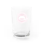 ゴッド神TVちゃんねるSHOPのかえる観賞魚店　ピンク丸ロゴ Water Glass :back