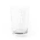 新居さとしのおみせのいい女Tシャツを着ていい女ぶるメガネさん（両面） Water Glass :back