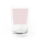 orange_honeyのチェック　赤2 Water Glass :back