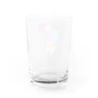 ぴよねこ(nikoneko)のカラフルソフトクリームとふわふわアニマル Water Glass :back