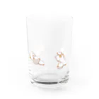 てnこSHOPの寝る。（文字なし） Water Glass :back