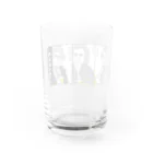 ビールとアート TM-3 Designの偉人 × BEER（三人の音楽家）黒線画・枠付 Water Glass :back