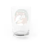 DOG FACEの柴犬【わんデザイン 7月】 Water Glass :back
