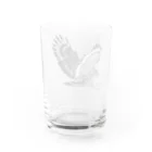 WILDBIRD GOODS SHOPのカンムリワシ・モノクロ Water Glass :back