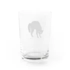 小鳥と映画館の赤い首輪のツンな黒猫ちゃん Water Glass :back