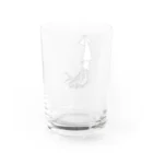 アングラースピリッツのすまし顔のイカくん（文字なしバージョン） Water Glass :back