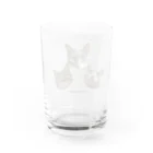 猫のイラスト屋さんのshin & kagu & gin Water Glass :back