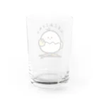 いもむし_イラストレーターのたまご、おことわり(アレルギーさん用) Water Glass :back