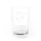 シンプルでヘンな絵好きのキモかわいいクマが酷い男の子 Water Glass :back