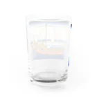 寿めでたや(ukiyoe)の葛飾北斎_冨嶽三十六景　上総ノ海路 Water Glass :back