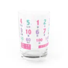 モントー夫人のお店のハングル数字 Water Glass :back