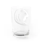 【モルモット】Mugi & Ruki【四国犬】のモルモットのムギちゃん(黒線ver) Water Glass :back