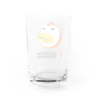 Kedamarine Kedamalow's SHOPの夕陽に染まるペンギン Water Glass :back