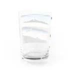 寿めでたや(ukiyoe)のFujiyama ukiyoe 葛飾北斎_冨嶽　武州玉川 Water Glass :back