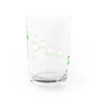 おやじとはんこと雑貨屋matahariのグリーンモンスターワラワラ Water Glass :back