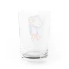 ぽよぽよのヴェロキラプトルの肖像画 Water Glass :back