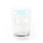 kororeo工房のお花畑けのシーズーちゃん達 Water Glass :back